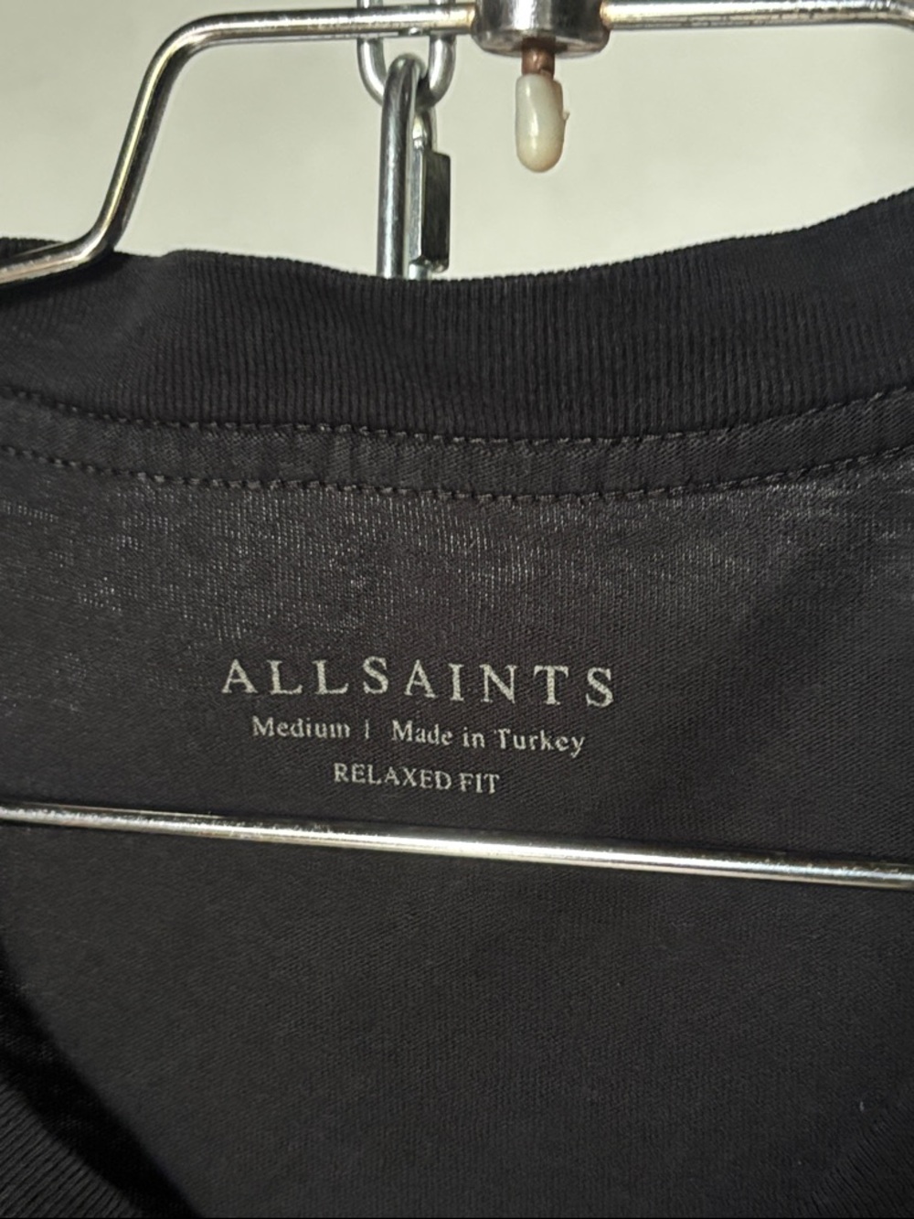 All Saints Relaxed Fit Graphic Tee in Jet Black Unisex - Picture 3 of 5